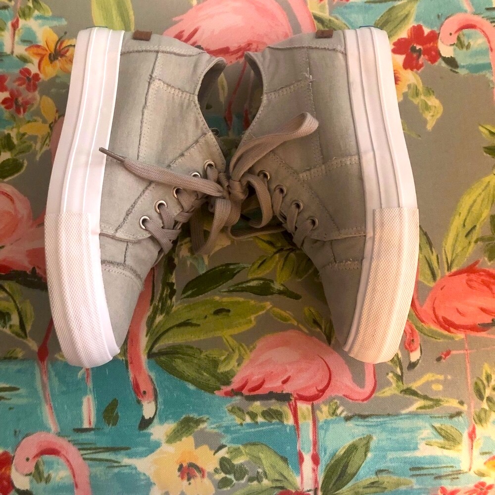 JENN ARDOR WEDGE SNEAKERS GRAY